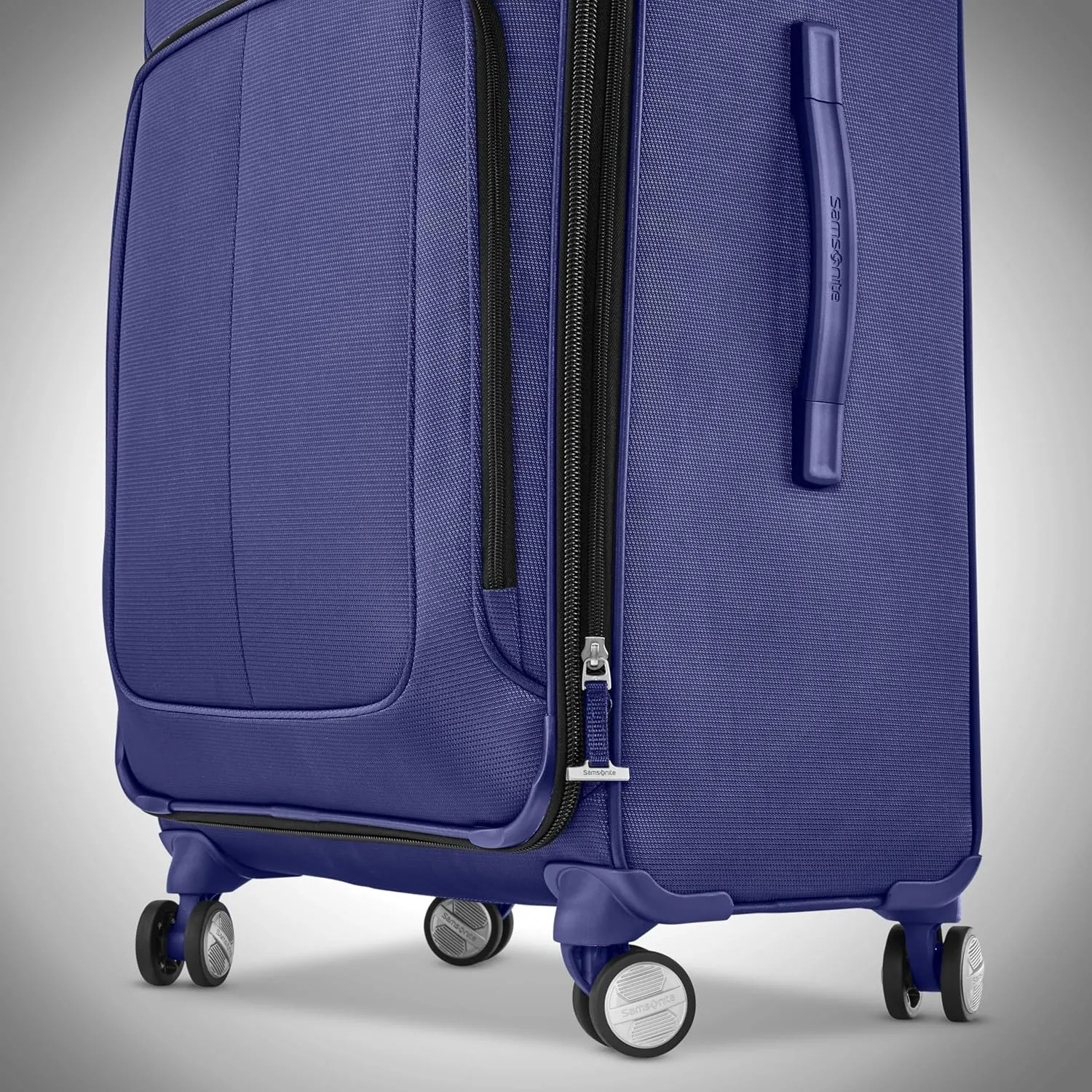 Samsonite Solyte DLX Softside Expandable Luggage with Spinner Wheels, Iris Blue, Carry-On 20-Inch