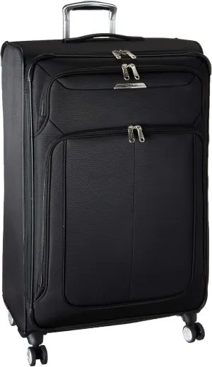 Samsonite Solyte DLX Softside Expandable Luggage with Spinner Wheels, Midnight Black, Checked-Large 29-Inch