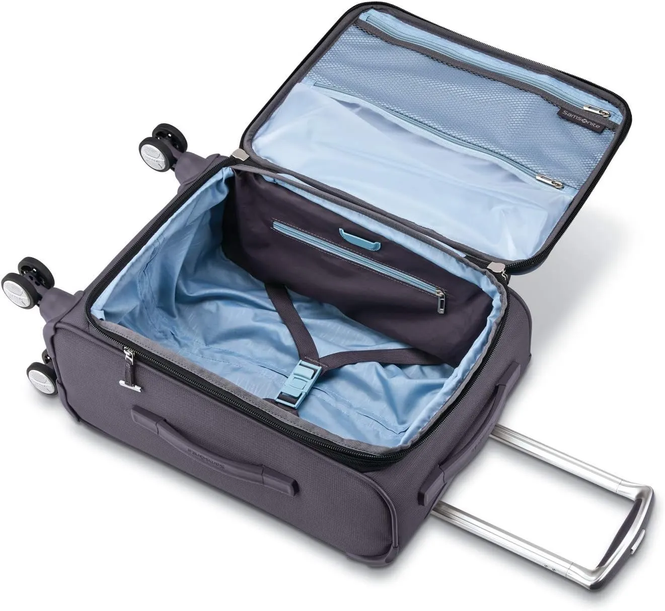Samsonite Solyte DLX Softside Expandable Luggage with Spinner Wheels, Mineral Grey, Carry-On 20-Inch