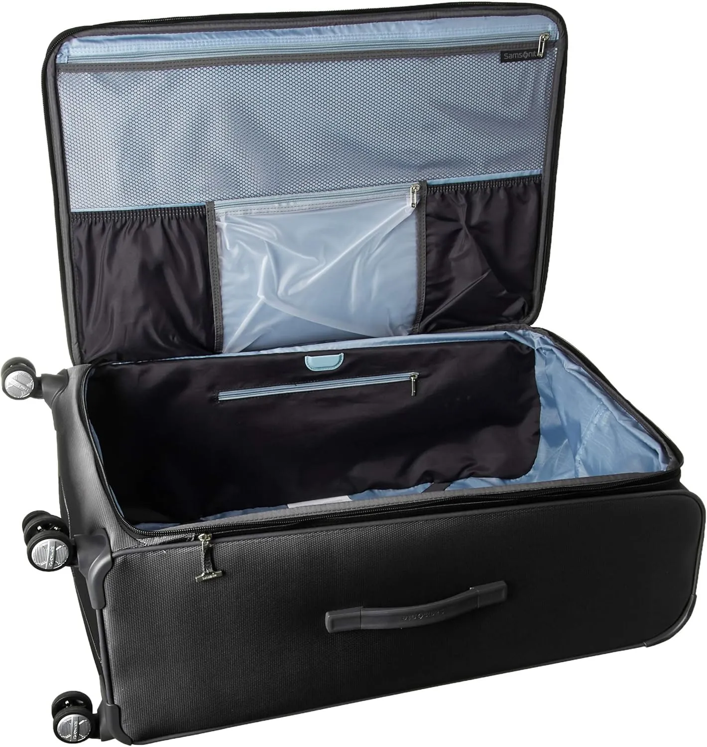Samsonite Solyte DLX Softside Expandable Luggage with Spinner Wheels, Mineral Grey, Checked-Large 29-Inch