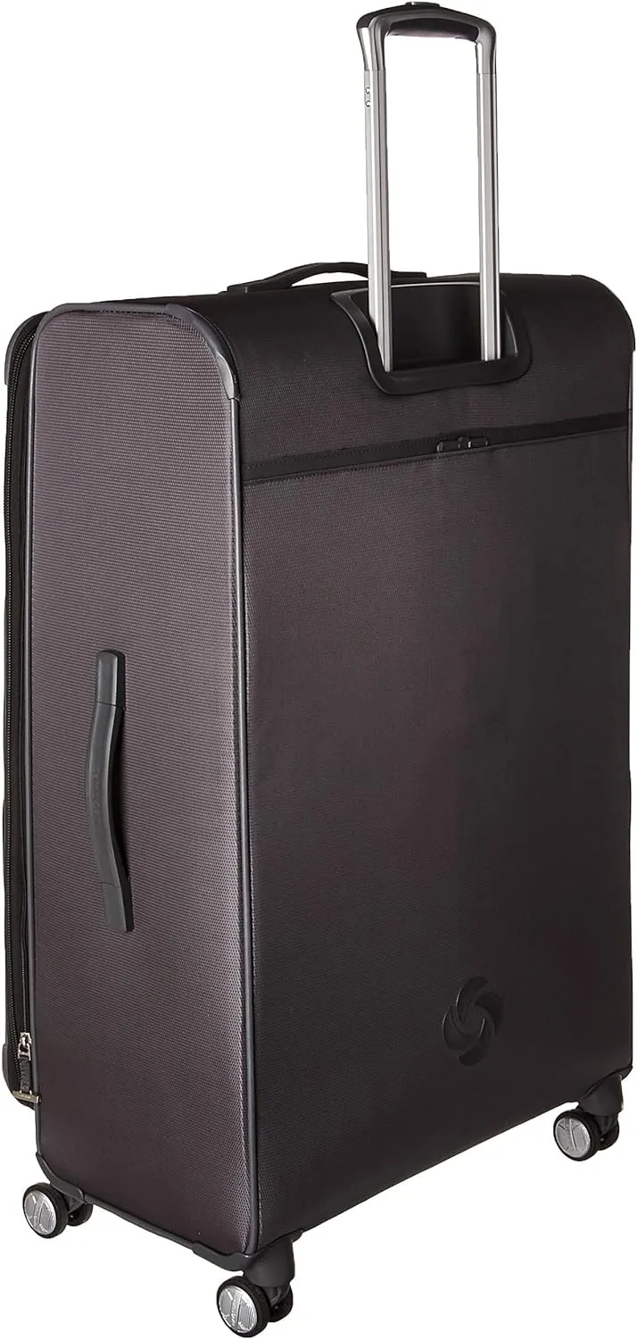 Samsonite Solyte DLX Softside Expandable Luggage with Spinner Wheels, Mineral Grey, Checked-Large 29-Inch