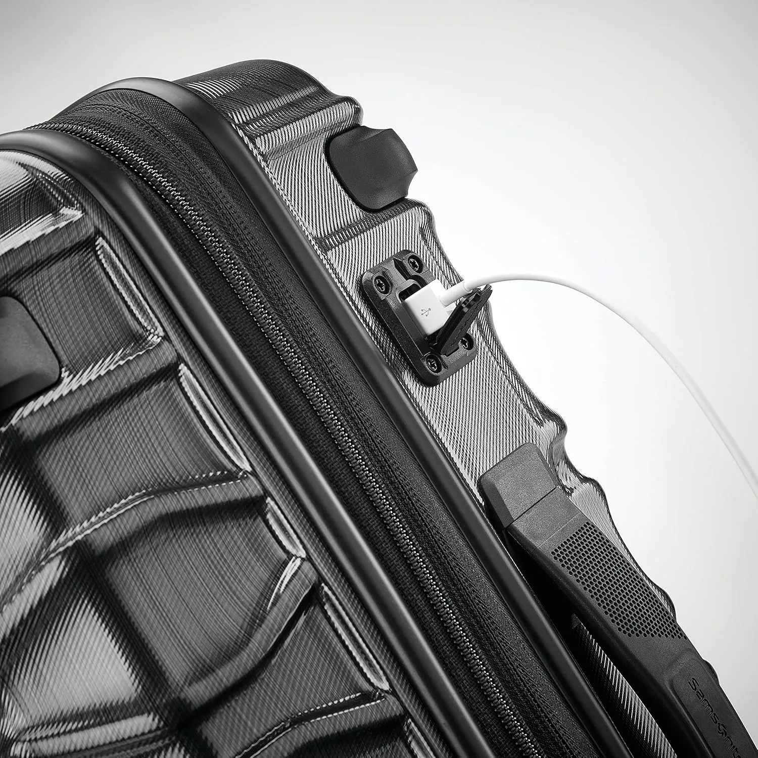 Samsonite Stryde 2 Hardside Expandable Luggage with Double Spinner Wheels, 22 x 14 x 9 Carry On, Brushed Graphite