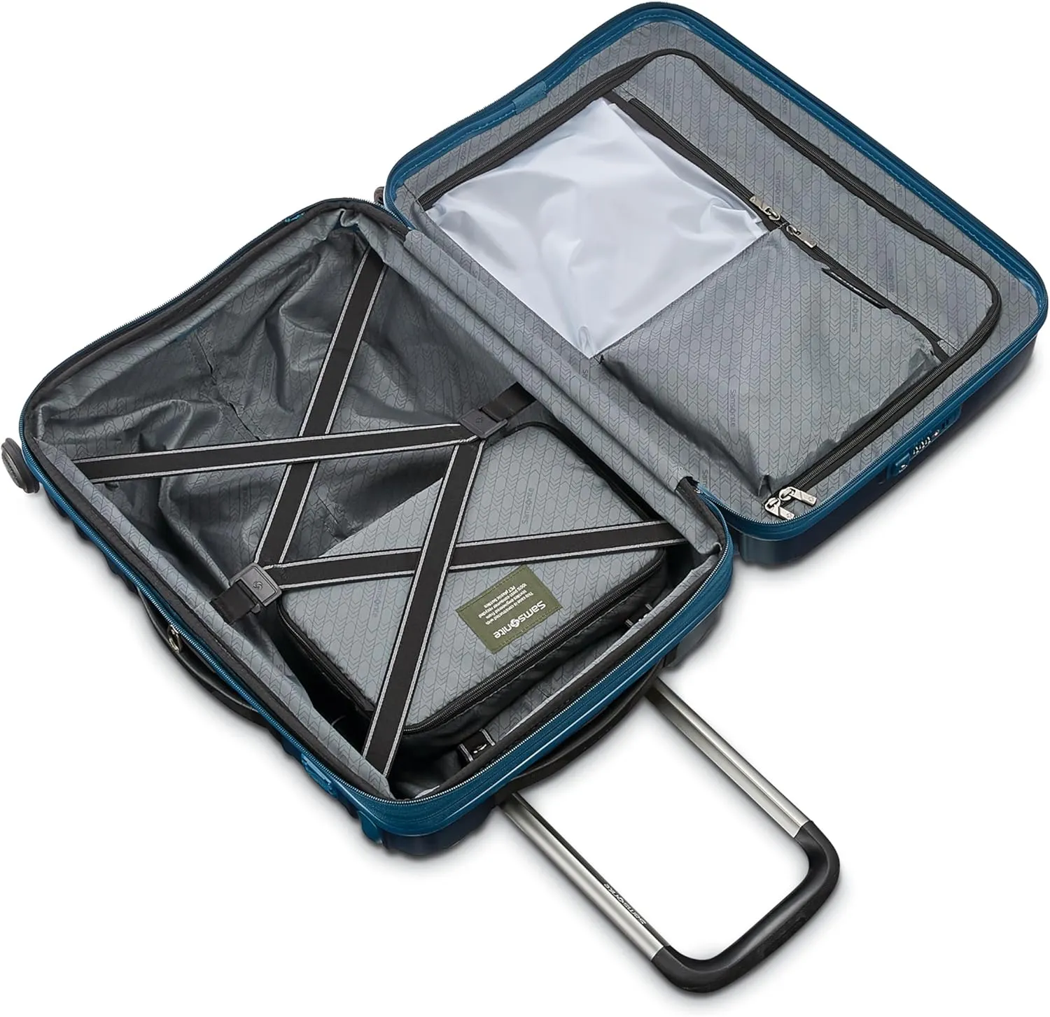 Samsonite Stryde 2 Hardside Expandable Luggage with Double Spinner Wheels, Carry On Glider, Deep Teal
