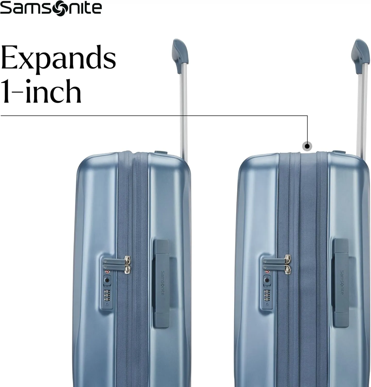 Samsonite UpLIFT 31" Lightweight Hardside X-Large Checked Luggage with Spinner Wheels - Expandable Luggage - Airline-Approved, Polycarbonate Hard Suitcase for Ultra Lightweight Travel - Elemental Blue