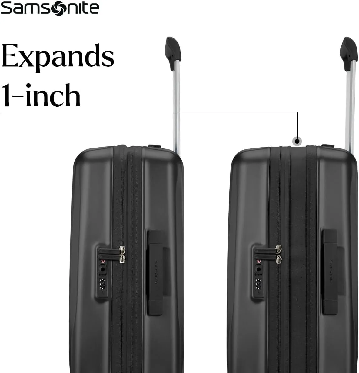 Samsonite UpLIFT 31" Lightweight Hardside X-Large Checked Luggage with Spinner Wheels - Expandable Luggage - Airline-Approved, Polycarbonate Hard Suitcase for Ultra Lightweight Travel - Phantom Black