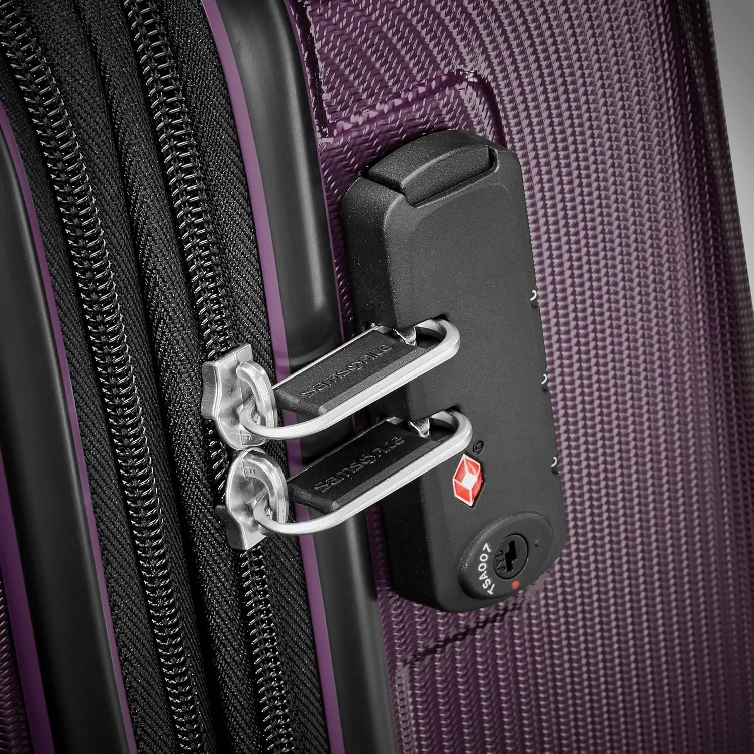 Samsonite Winfield 3 DLX Hardside Expandable Luggage with Spinners, 2PC SET (CO/MED), Plum Ombre