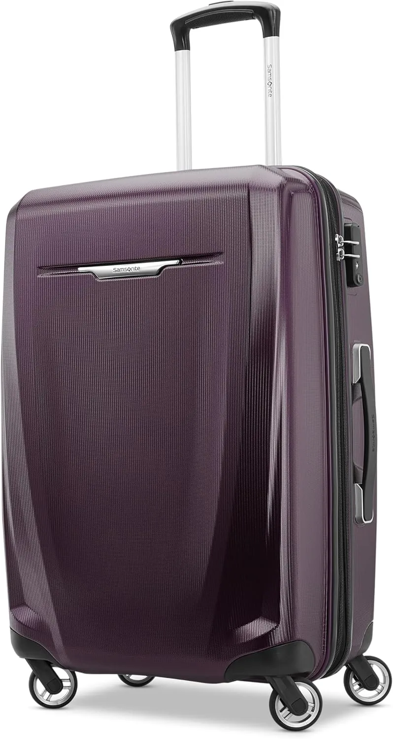 Samsonite Winfield 3 DLX Hardside Expandable Luggage with Spinners, 2PC SET (CO/MED), Plum Ombre