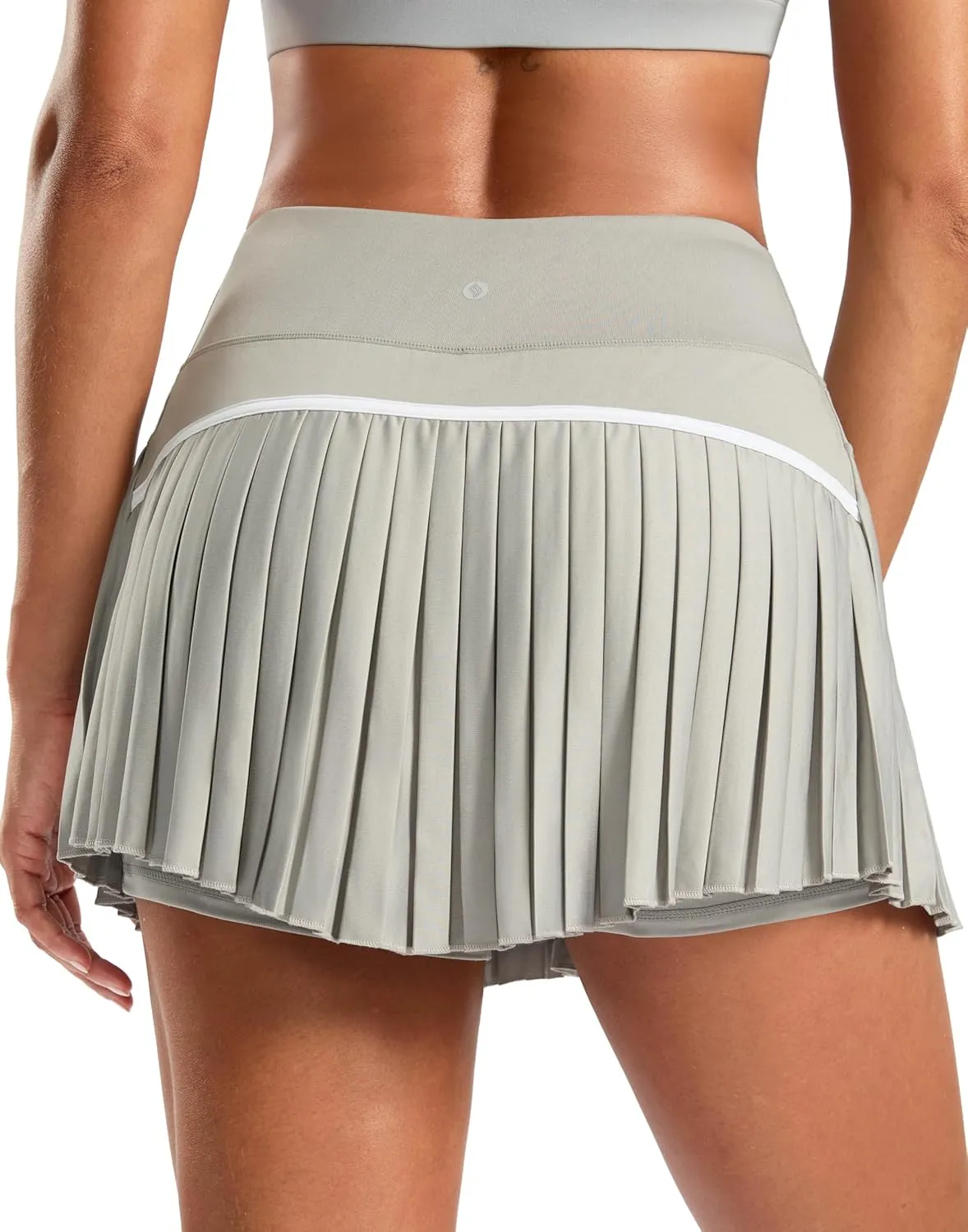 SANTINY Pleated Tennis Skirt for Women with Pockets High Waisted Athletic Golf Skorts with Shorts for Workout Pickleball