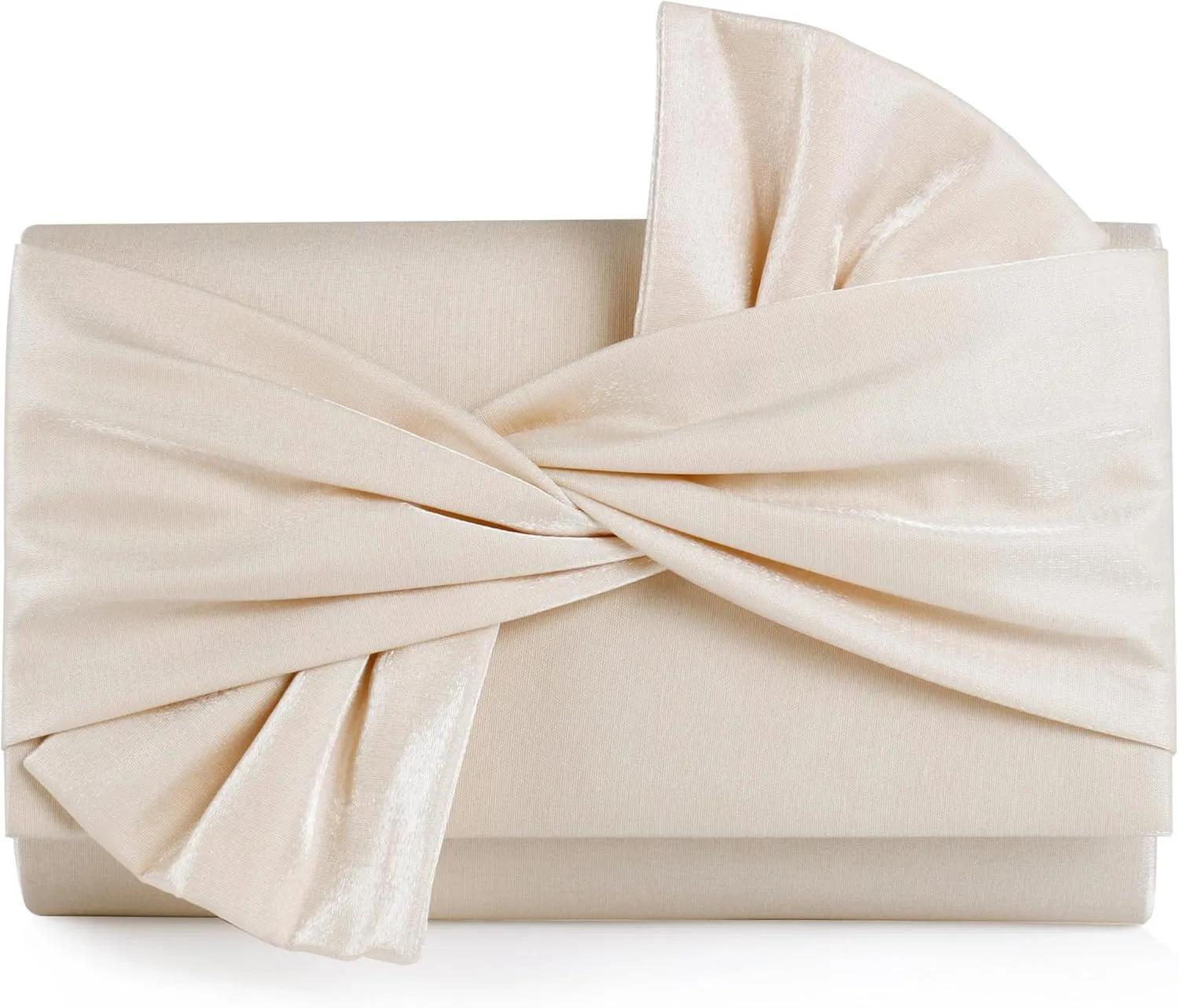 Satin Clutch purse evening bag women party wedding handbag (Black)