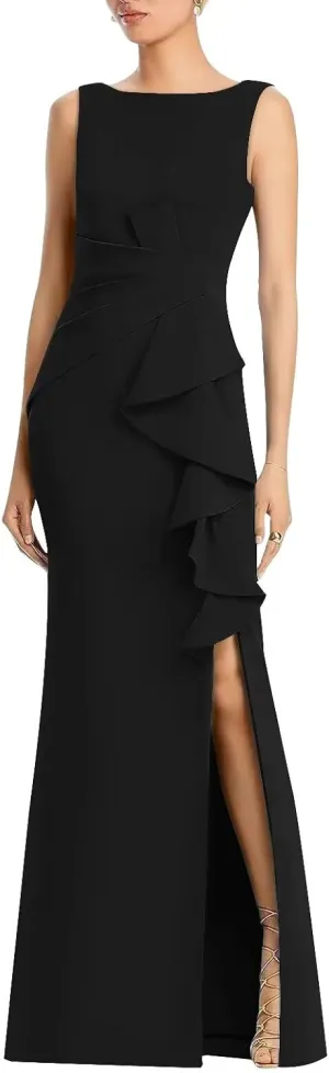 Satin Mother of Bride Dresses for Wedding Long Mermaid Formal Dresses with Slit