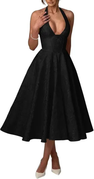 Satin Prom Dresses 2025 Jacquard A Line Tea Length Formal Party Gowns