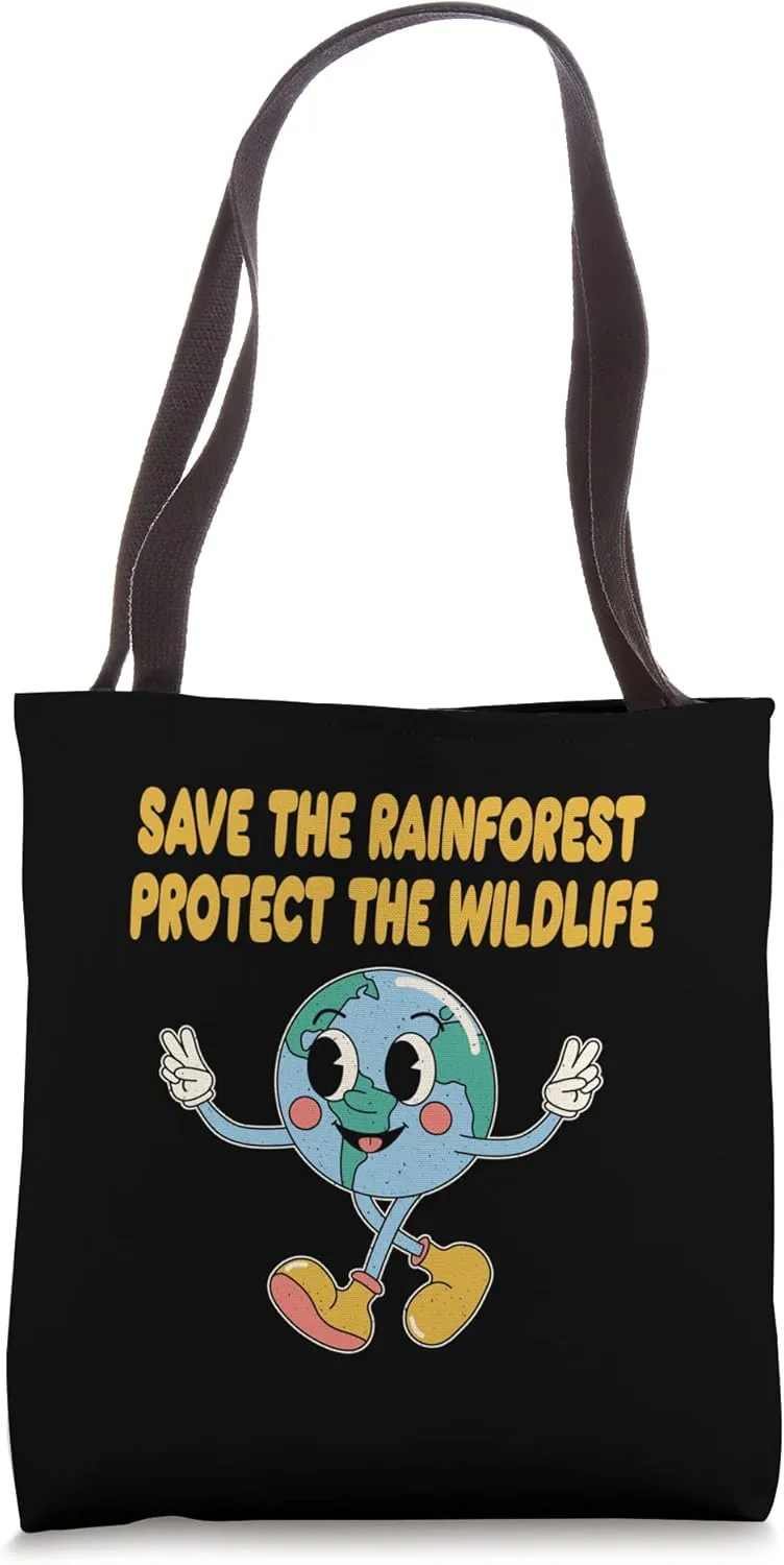 Save the Rainforest Protect the Wildlife Ecology Forest Tote Bag