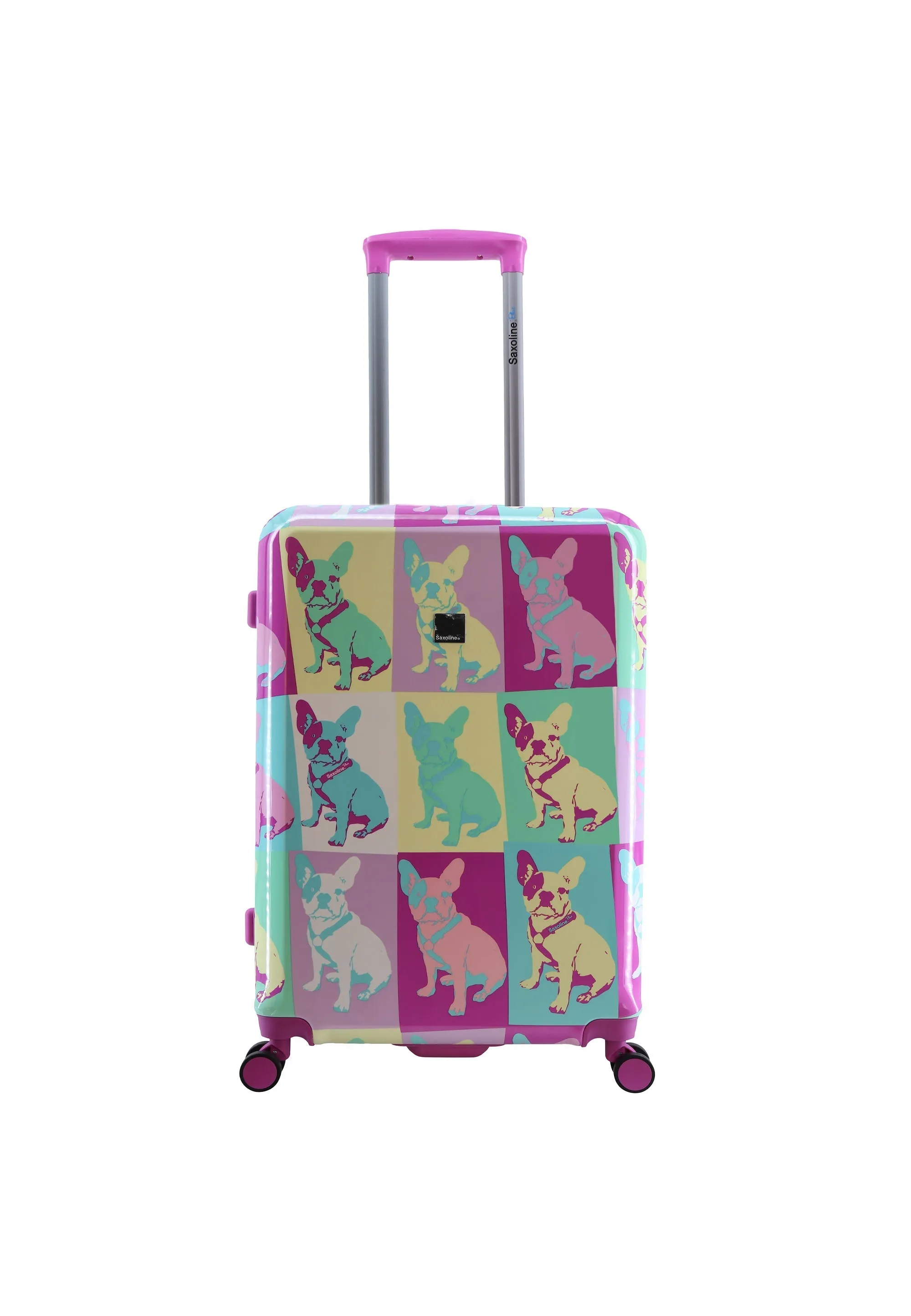 Saxoline Blue Bulldog Emotion Hard Suitcase / Luggage / Trolley - 55/67/77 cm (S/M/L)