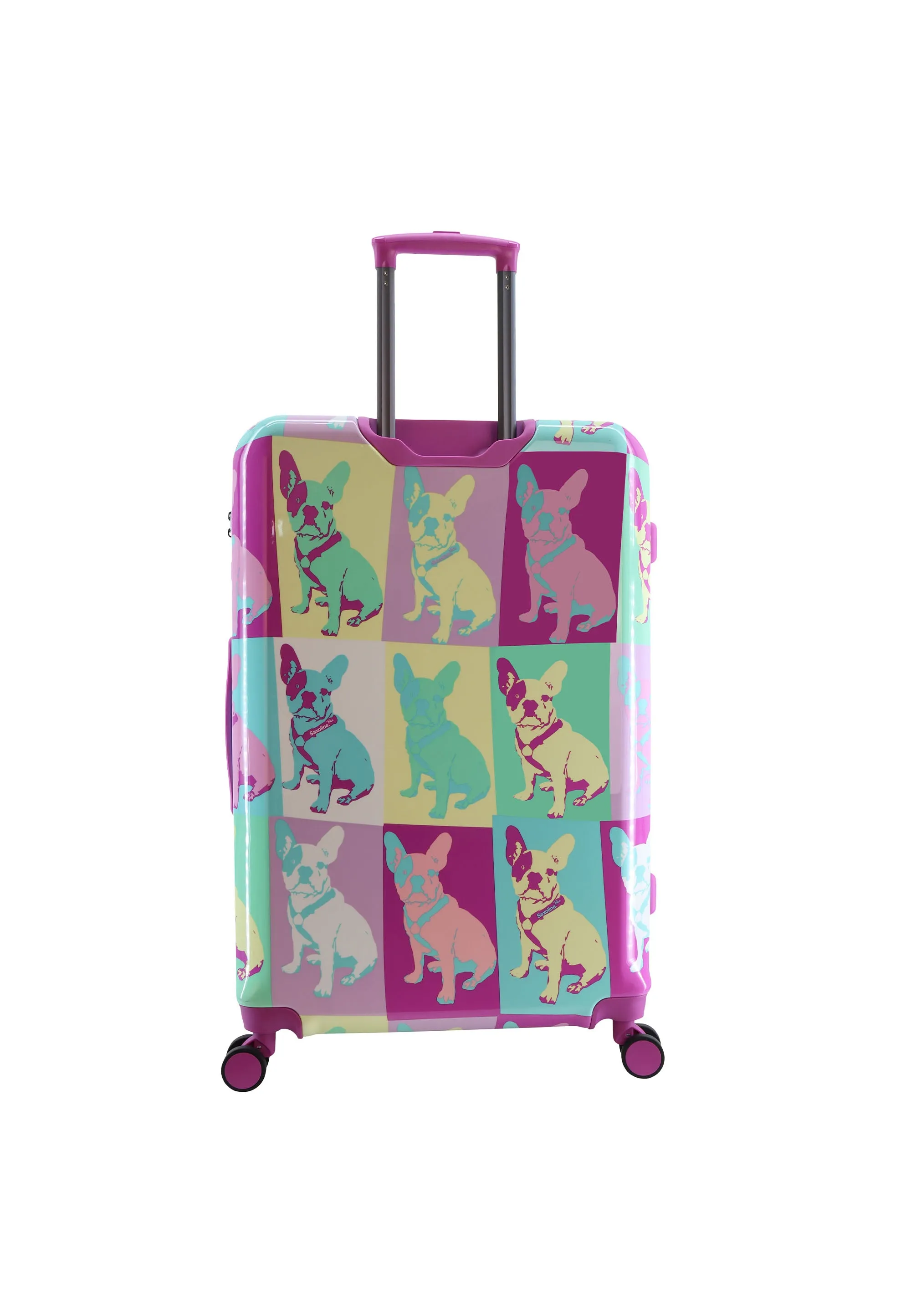 Saxoline Blue Bulldog Emotion Hard Suitcase / Luggage / Trolley - 55/67/77 cm (S/M/L)