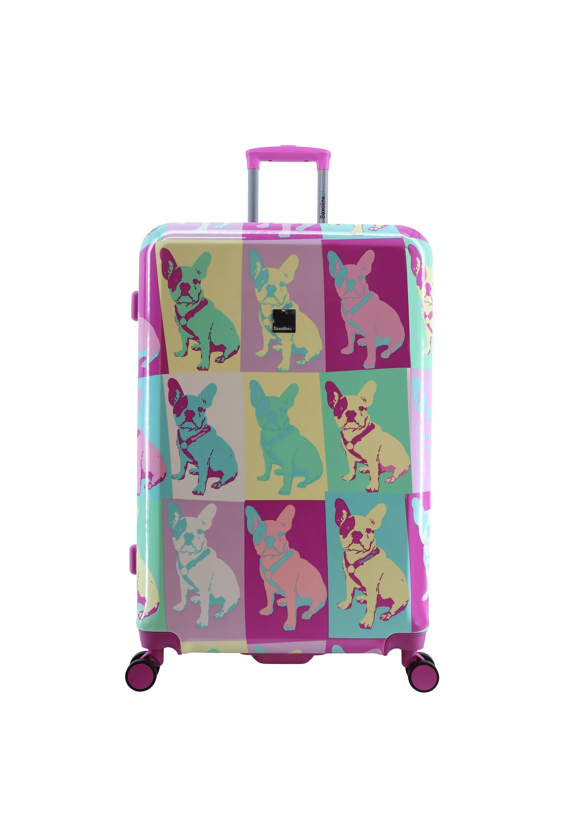 Saxoline Blue Bulldog Emotion Hard Suitcase / Luggage / Trolley - 55/67/77 cm (S/M/L)