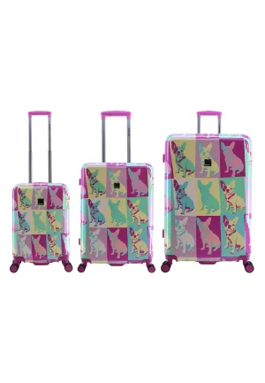 Saxoline Blue Bulldog Emotion Hard Suitcase / Luggage / Trolley - 55/67/77 cm (S/M/L)