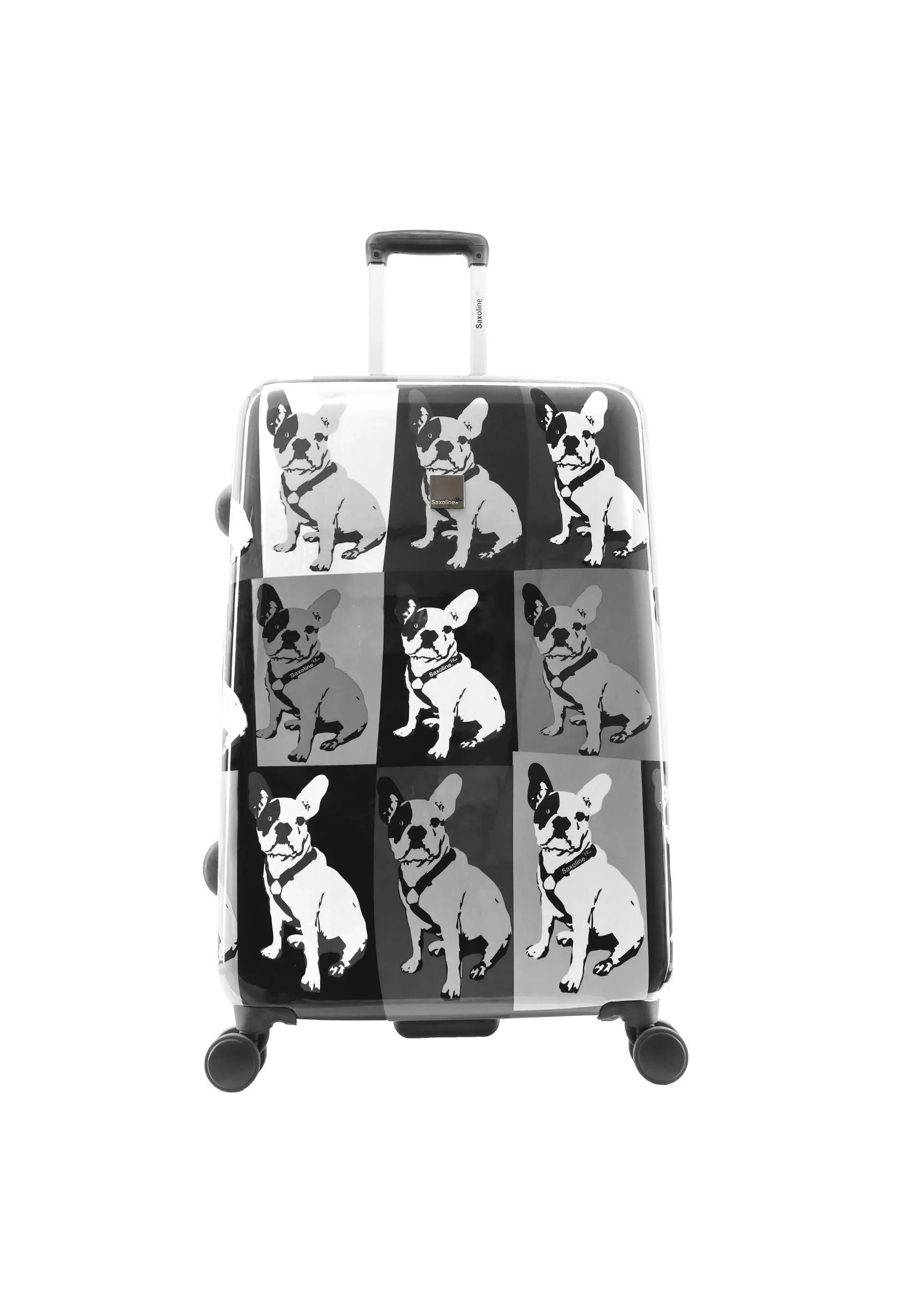 Saxoline Blue Bulldog Monochrome Hard Suitcase / Luggage / Trolley - 55/67/77 cm (S/M/L)