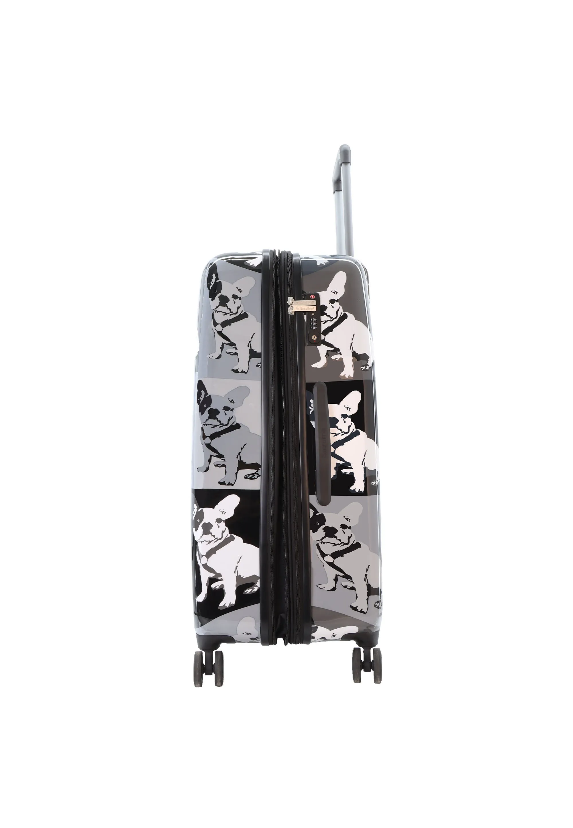 Saxoline Blue Bulldog Monochrome Hard Suitcase / Luggage / Trolley - 55/67/77 cm (S/M/L)