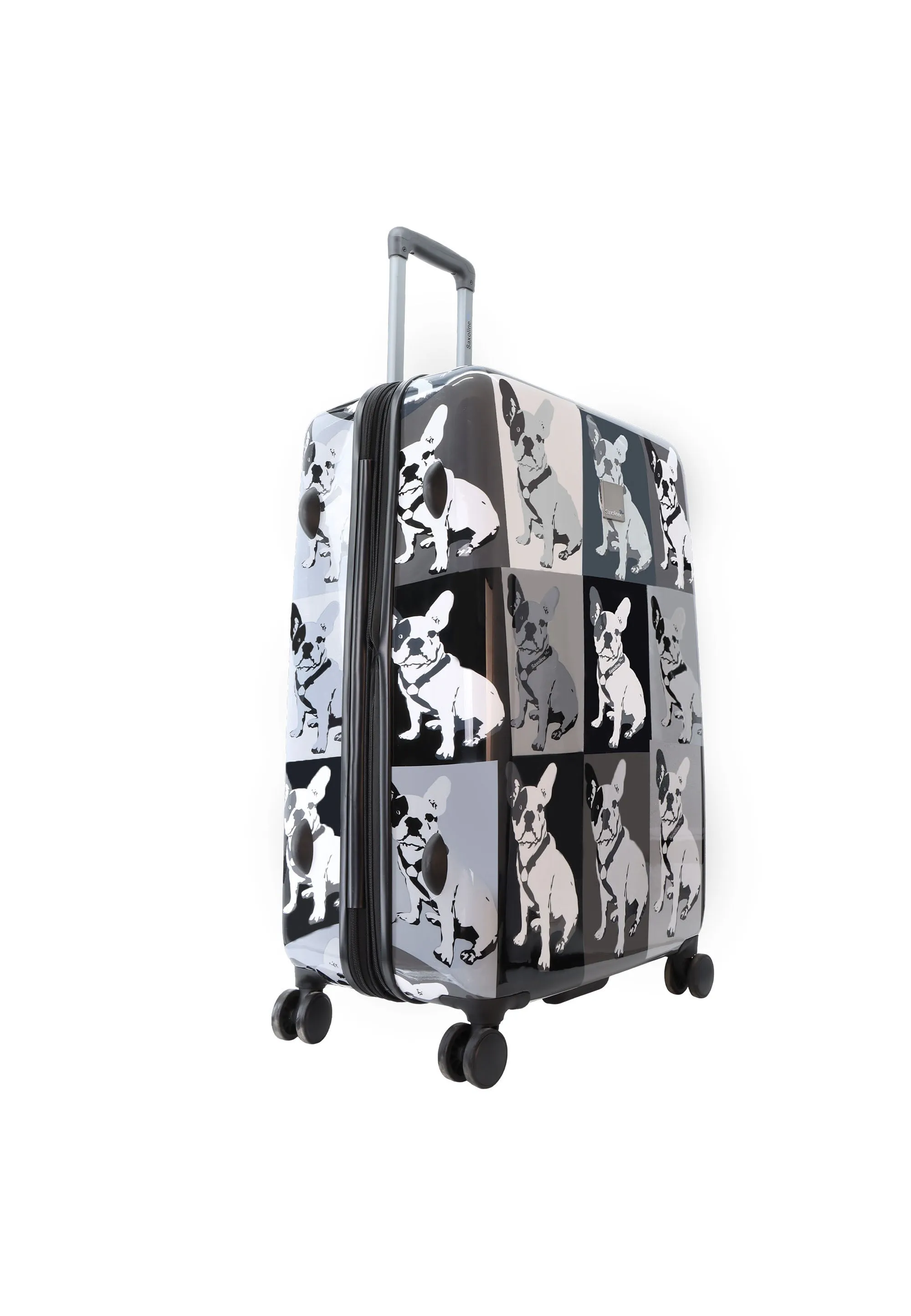 Saxoline Blue Bulldog Monochrome Hard Suitcase / Luggage / Trolley - 55/67/77 cm (S/M/L)