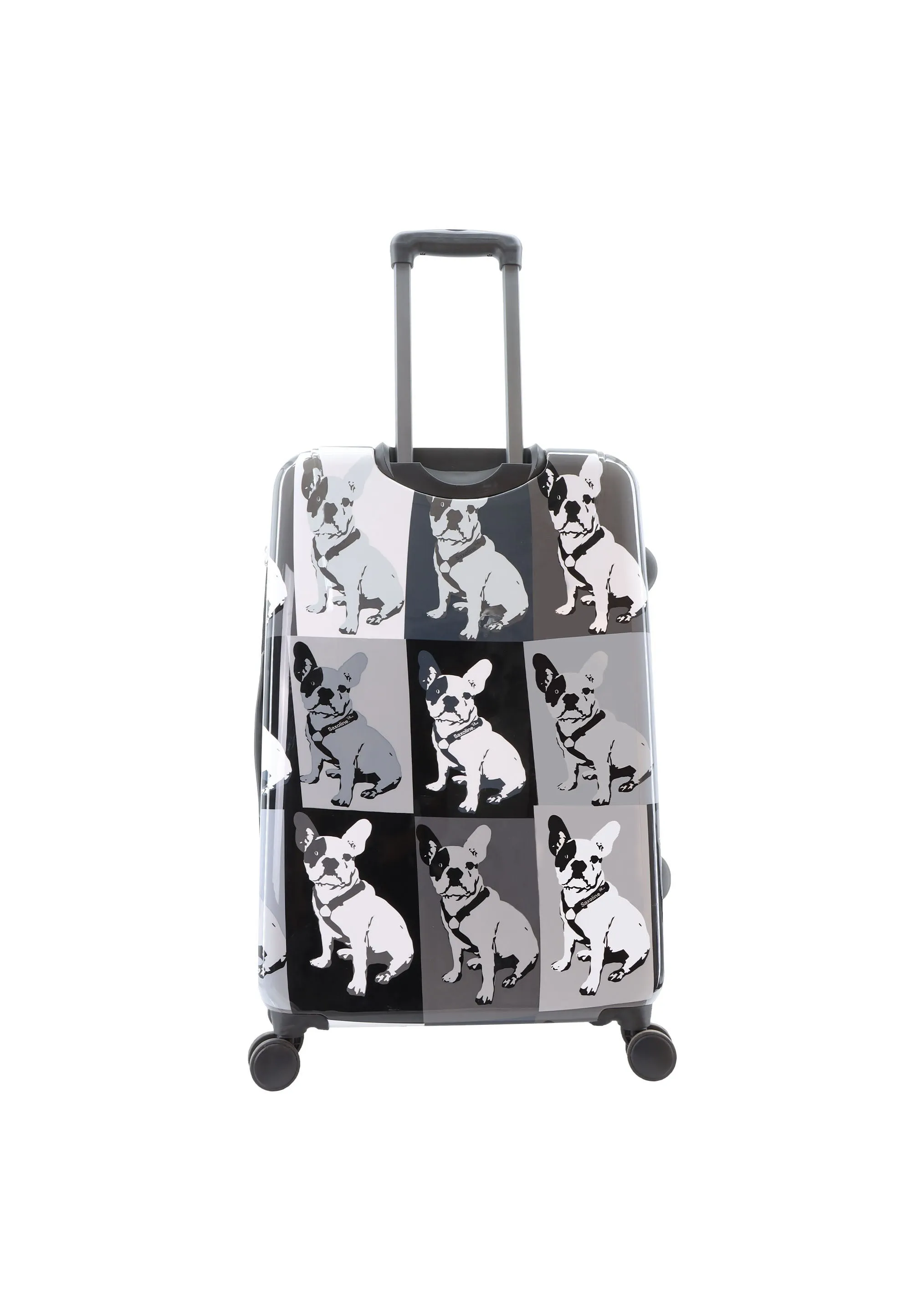 Saxoline Blue Bulldog Monochrome Hard Suitcase / Luggage / Trolley - 55/67/77 cm (S/M/L)