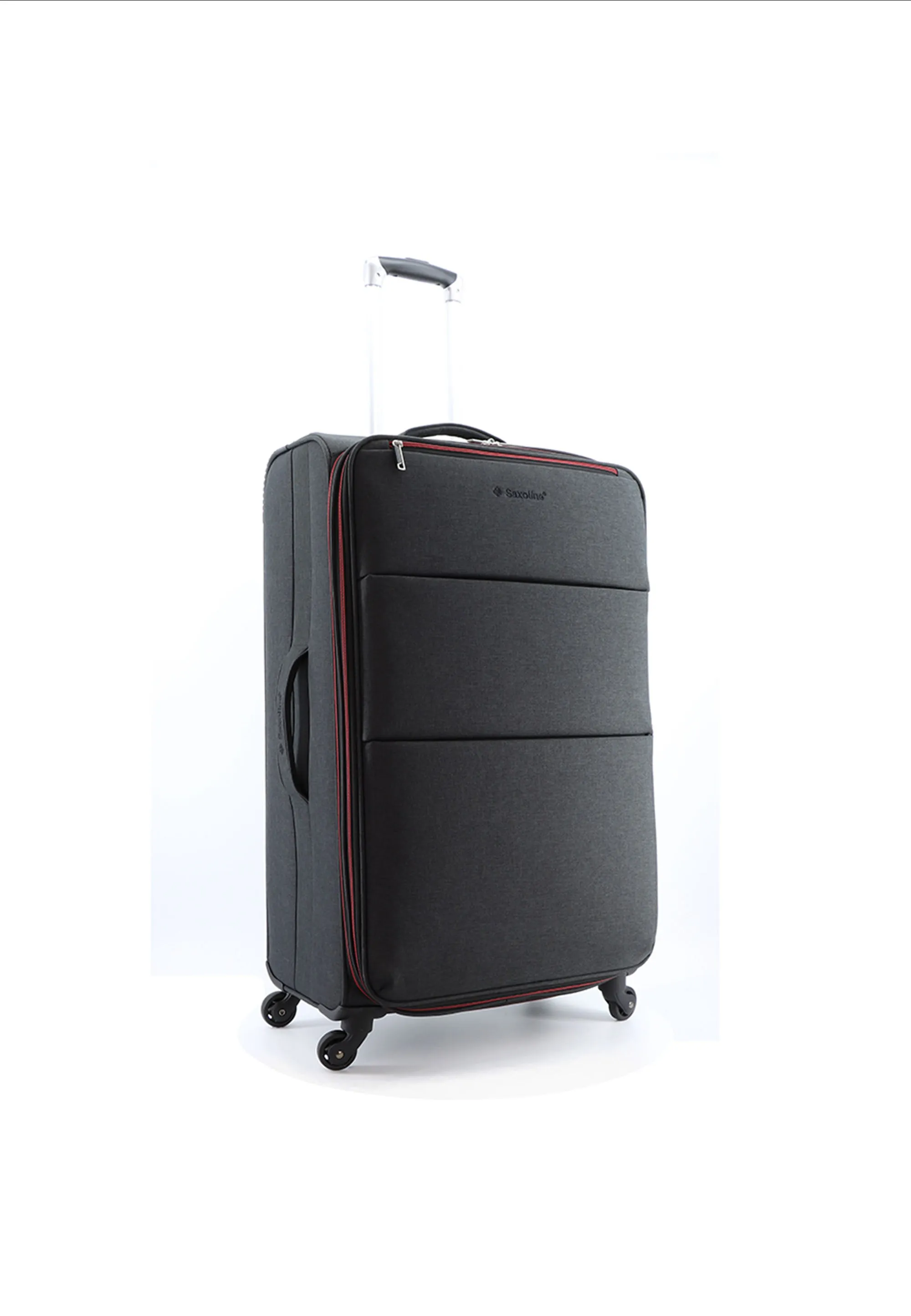 Saxoline Relax Red zipper Soft Luggage / Trolley / Suitcase Anthracite