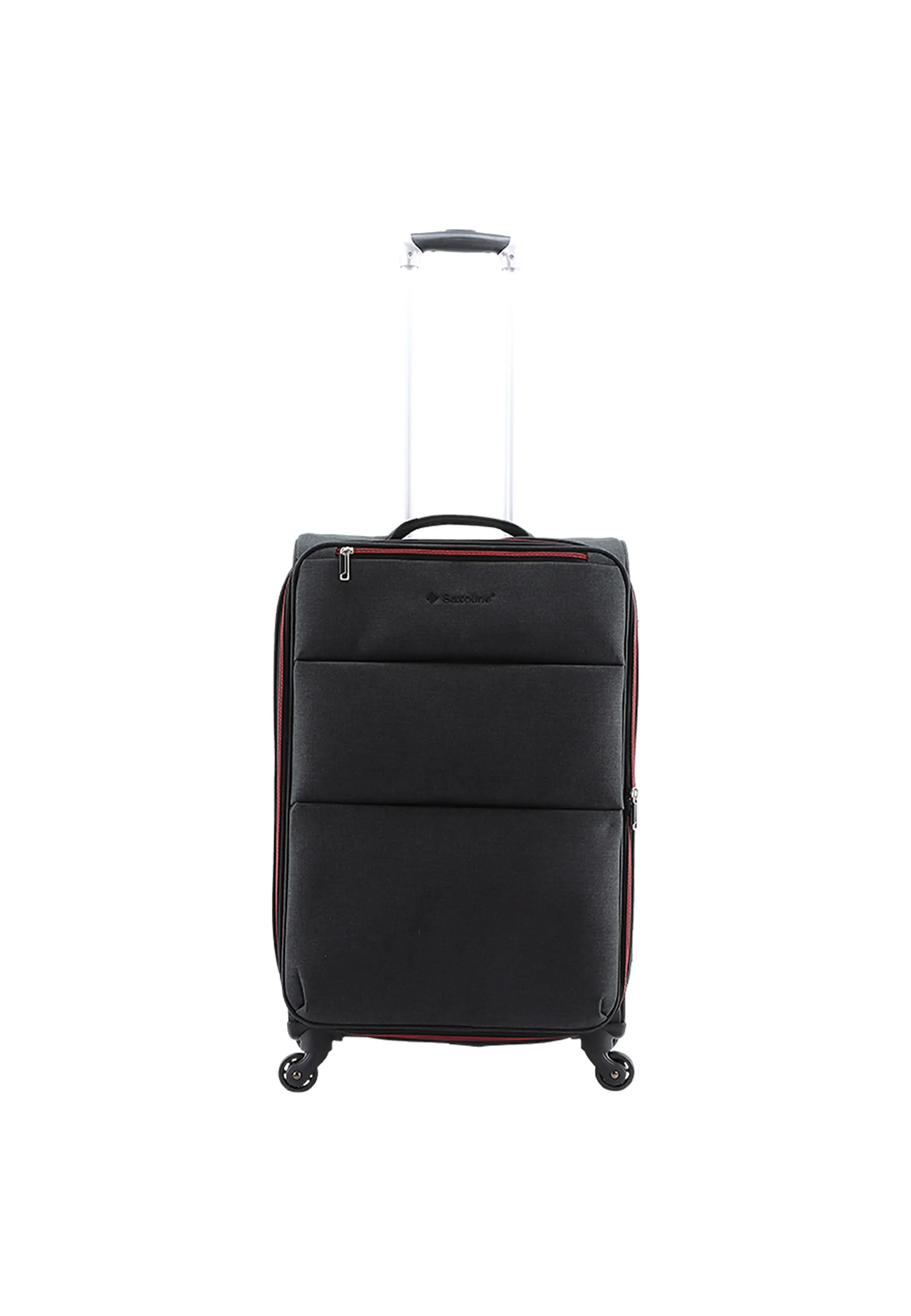 Saxoline Relax Red zipper Soft Luggage / Trolley / Suitcase Anthracite
