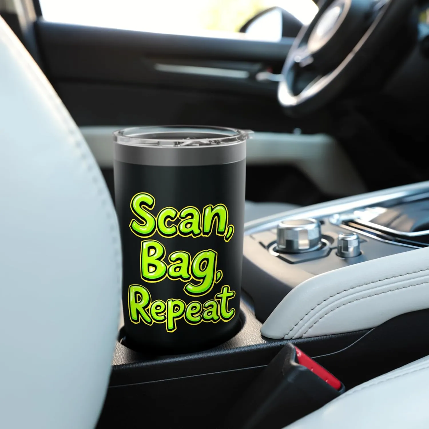 Scan Bag Repeat Funny Self-Checkout Efficiency Retail Humor Stainless Steel Insulated Tumbler