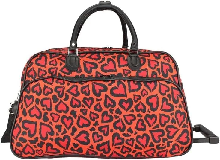 Seaside Serenity 21-Inch Carry-On Rolling Duffel Bag - Internal Retractable Handle, Smooth-Rolling in-Line Skate Wheels, Removable Shoulder Strap, Multiple Pockets
