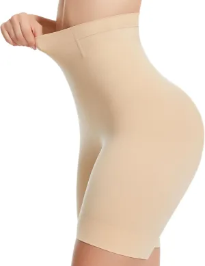 sellto Tummy Control Shapewear Shorts High Waisted Body Shaper Shorts Women Seamless Girdles Under Dresses Thigh Slimmer