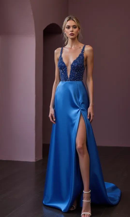 Sexy Evening Dress and Prom Gown with Sheer Sleeves for a Modern Twist