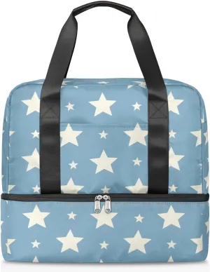 Shape - Five Pointed Star (2) Travel Duffel Bag Dry Wet Separated Sports Tote Travel Duffle Bag Gym Workout Bag Women Travel Duffel Bag for Women, Travel, Gym, Work