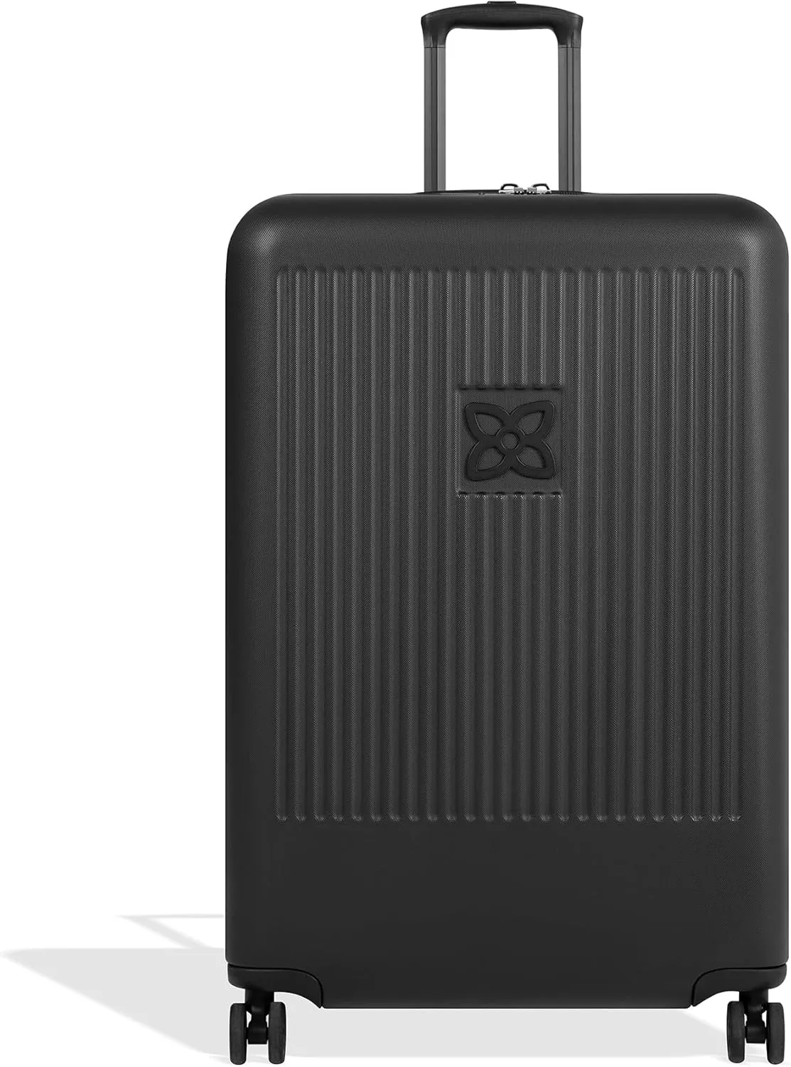 Sherpani Meridian, 29 Inch Travel Hardside Luggage, Durable Hardshell Luggage, Expandable Suitcase with 4 Double Spinner Wheels, Checked Luggage for Women (Black)