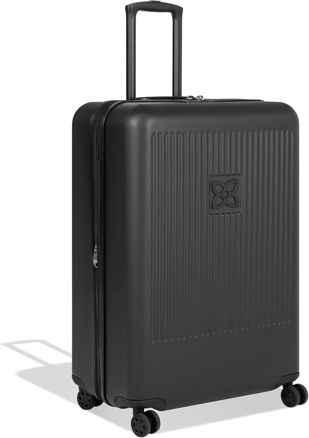 Sherpani Meridian, 29 Inch Travel Hardside Luggage, Durable Hardshell Luggage, Expandable Suitcase with 4 Double Spinner Wheels, Checked Luggage for Women (Black)