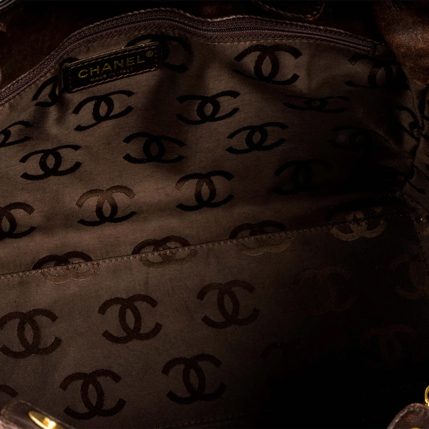 Shopping Tote Patent - Dark Br