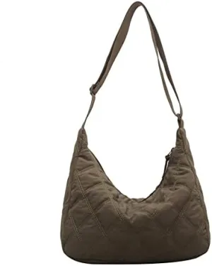 Shoulder Bag Women Quilted Puffer Dumpling Bag Lightweight Handbag Soft Cloud Purse for Daily Travel Work Commute