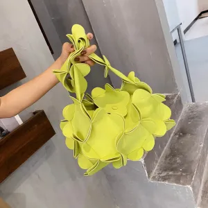 Shoulder Bags Women Solid Color Nylon Fabric Petals Korean Style Design Fashion Brand Bag Underarm Female Outdoor Hobos Trending