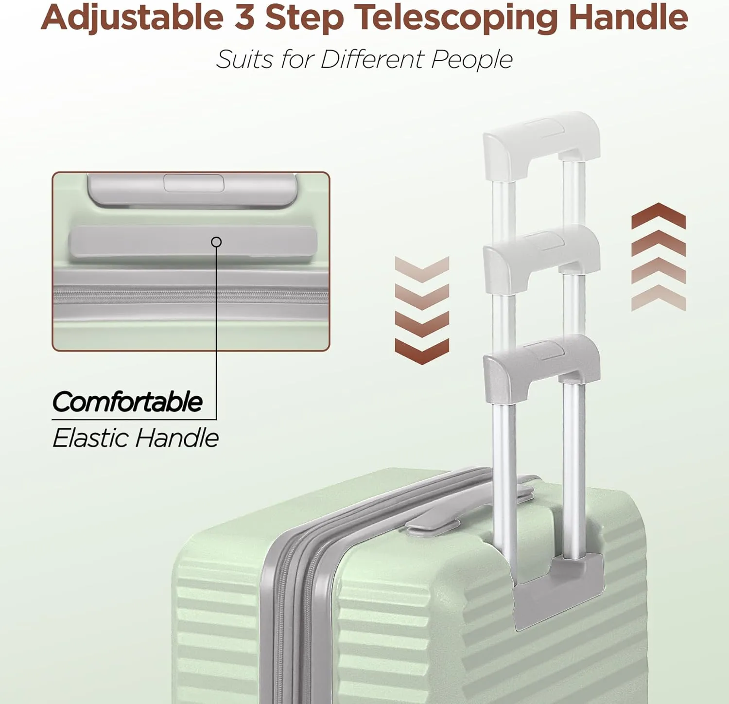 SHOWKOO Luggage Sets 3 Piece Hardside Expandable Suitcase with Double Spinner Wheels Tsa Lock Cyan (20in/24in/28in)