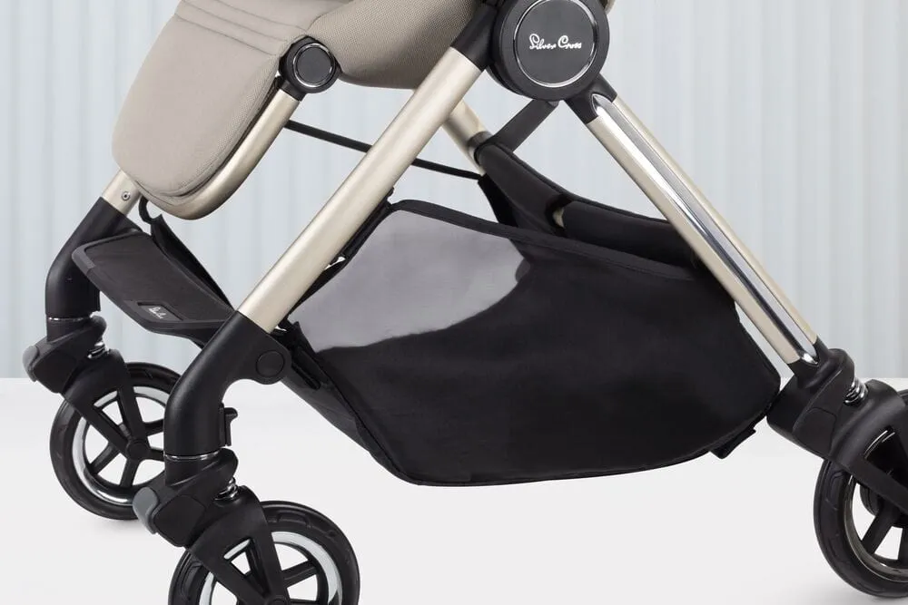 Silver Cross Dune Pushchair with First Bed Folding Carrycot - Stone