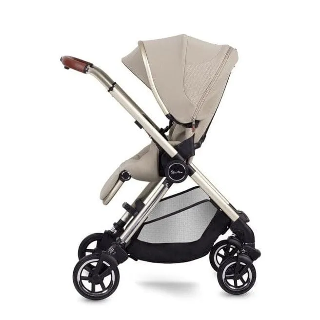 Silver Cross Dune Pushchair with First Bed Folding Carrycot - Stone