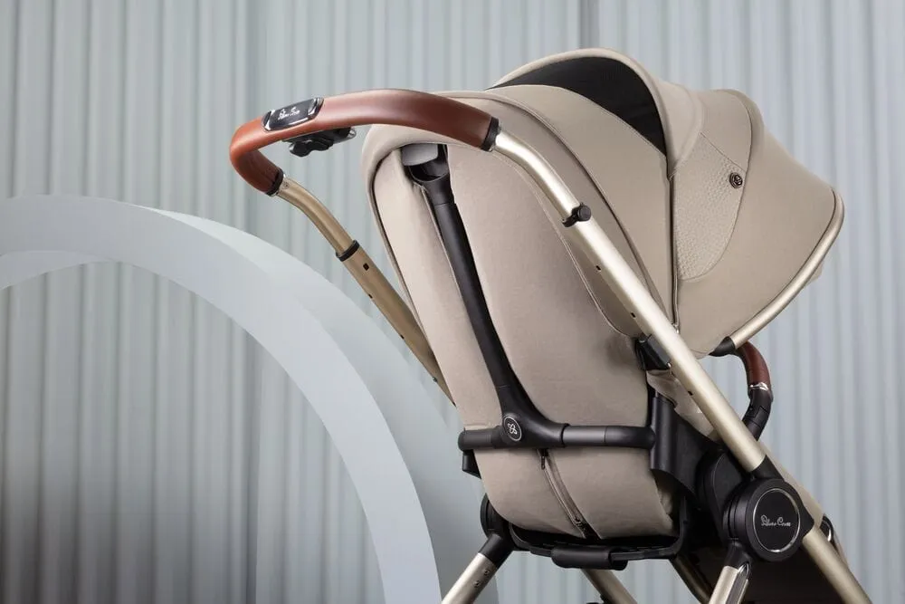 Silver Cross Dune Pushchair with First Bed Folding Carrycot - Stone