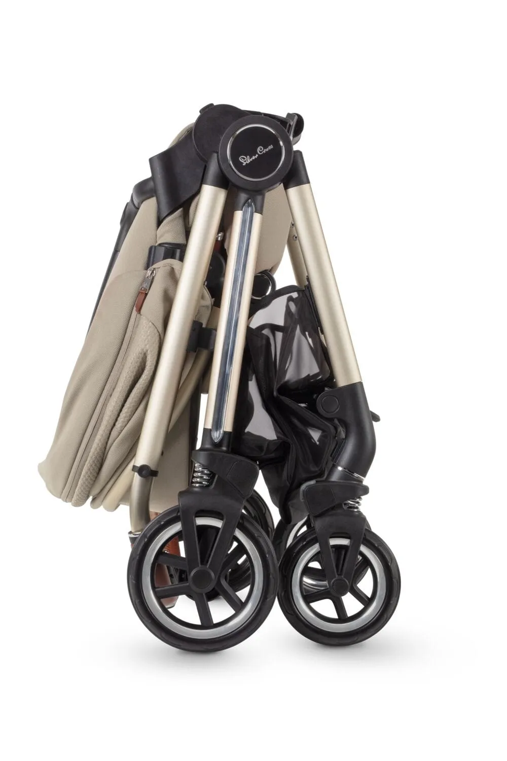 Silver Cross Dune Pushchair with First Bed Folding Carrycot - Stone