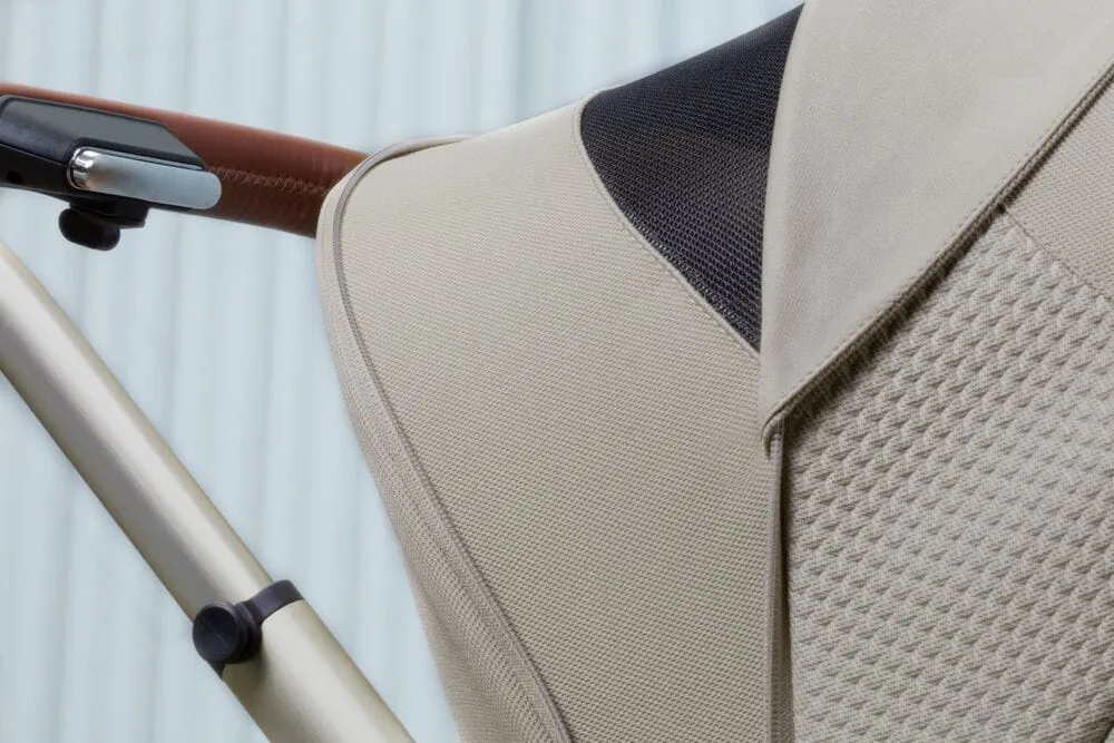 Silver Cross Dune Pushchair with First Bed Folding Carrycot - Stone
