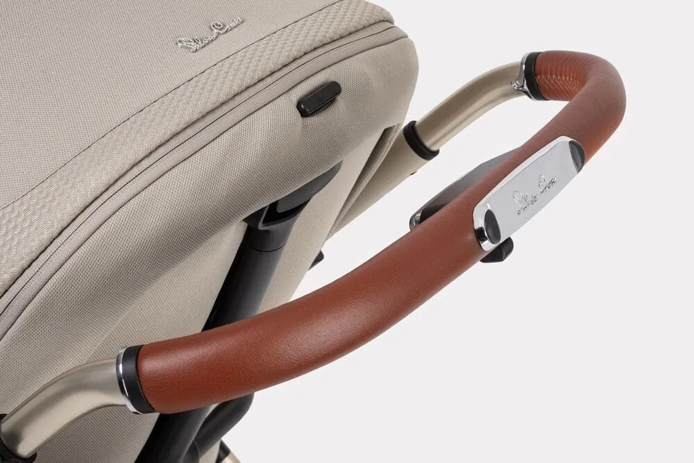 Silver Cross Dune Pushchair with First Bed Folding Carrycot - Stone