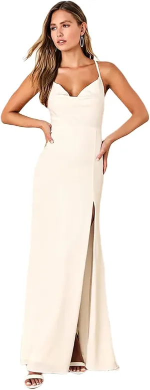 Simple Satin Mermaid Wedding Dresses with Sleeves Square Neck Long A Line Bridal Gown for Bride