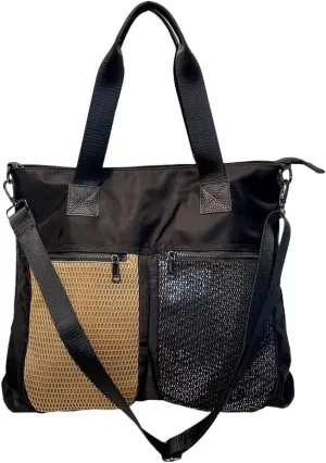 Single shoulder bag Women's European and American style contrast mesh bag Women's casual messenger bag
