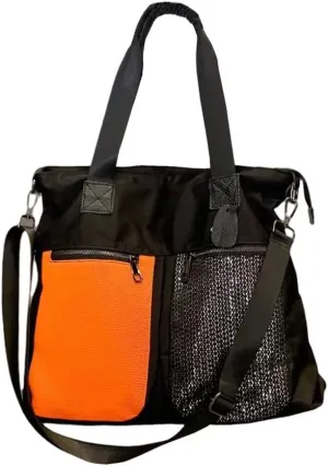 Single shoulder bag Women's European and American style contrast mesh bag Women's casual messenger bag