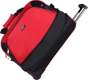 SIYUAN Tote Suitcase Duffel Bag with Wheels Mens Womens Medium Luggage Trolley Case Rolling Duffel Red Medium 20 Inches