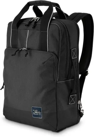 Skyway Luggage Rainier Deluxe Backpack, Eco-Friendly, Made of 100% rPET Travel Laptop Bag for Women & Men, Flight Approved Carry On Backpack, 19L, Crater Black