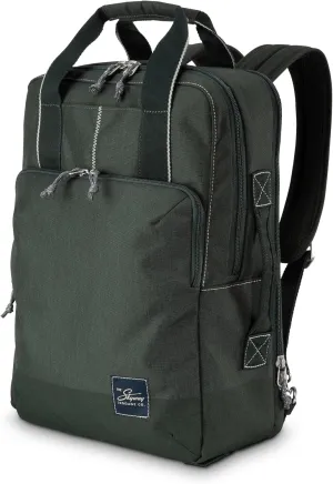 Skyway Luggage Rainier Deluxe Backpack, Eco-Friendly, Made of 100% rPET Travel Laptop Bag for Women & Men, Flight Approved Carry On Bag, 19L, Olympic Green