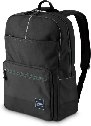 Skyway Luggage Rainier Simple Backpack, Eco-Friendly, Made of 100% rPET Travel Laptop Bag for Women & Men, Flight Approved Carry On Backpack, 19L, Crater Black